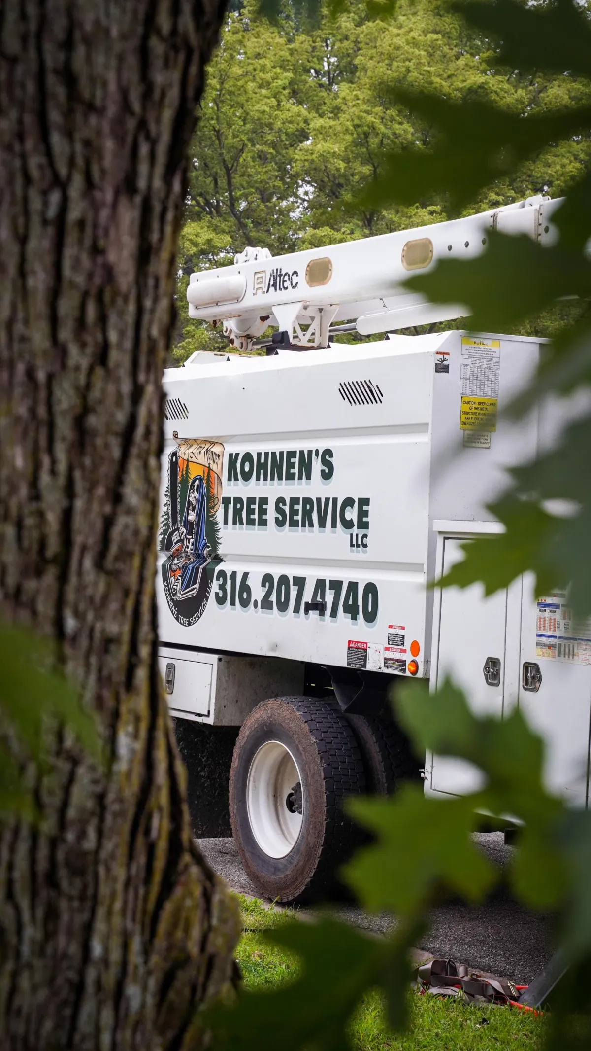 Stump grinding service completed by Kohnen's Tree Service in Wichita, KS